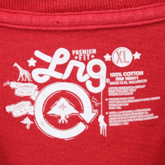 Vintage LRG Lifted Research Group Shirt Mens XL Red Short Sleeve Premium Fit - Picture 6 of 9
